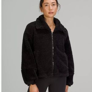 Lululemon Cinchable Fleece Zip-Up in black
